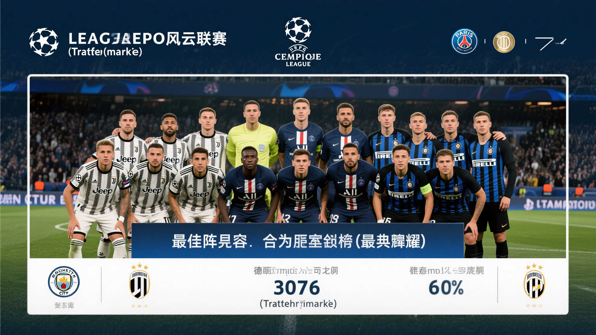 德转分析本赛季欧冠:巴黎国米居首,曼城尤文紧随其后 前言:欧冠风云再起,谁主沉浮?
作为欧洲足坛最受